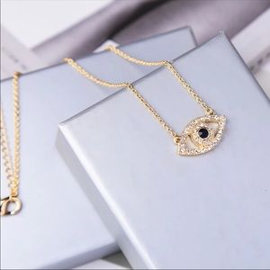 Gold Evil Eye Necklace